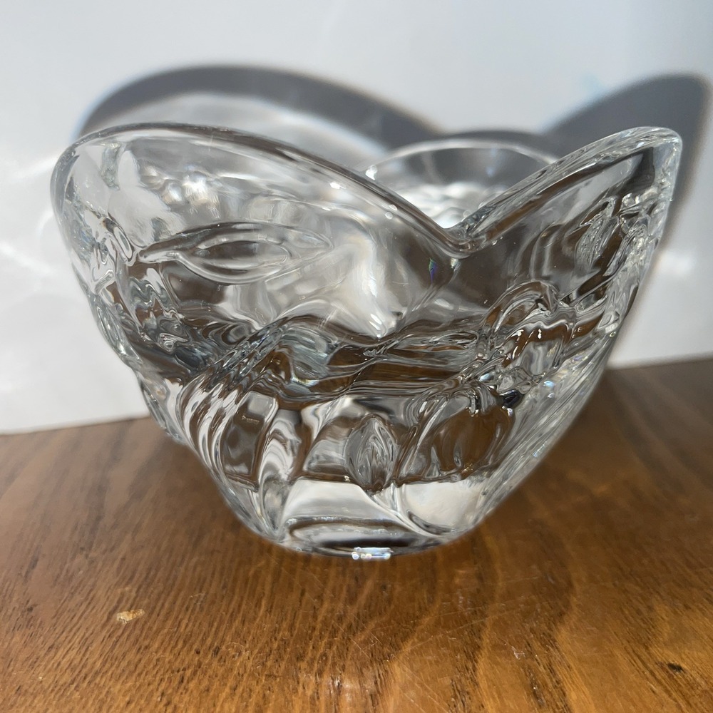 Vintage Mikasa Bridal Lily Glass Votive Candle Cups Holder 4" Wide